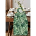 thumbnail image 4 of Tropical Leaves Table Runner 72 Inches, Summer Nature Botanical Palm Leaf Bed Runner Dresser Scarves Tabletop for Indoor Outdoor Parties/Ceremony/Banquet, 18" x 72", 4 of 8