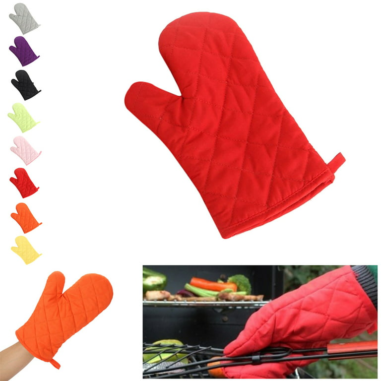 1Pair Oven Mitts Oven Gloves Oven Pot Holder Baking Cooking Heat