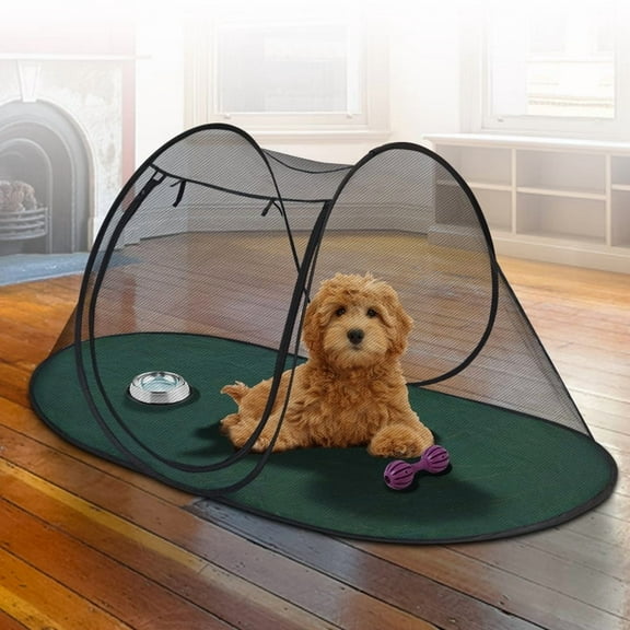 SUNRISEUMBRELLA Pet Fun House Cat Dog Playpen Portable Exercise Tent with Carry Bag 189x90x78cm(74.4"x35.5"x31")