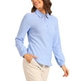thumbnail image 4 of INSPIRE CHIC Textured Shirt for Women's Long Sleeve Work Office Button Down Shirts, 4 of 5
