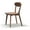 Walnut, variant on Lisonu Mid-Century Modern Dining Chair, Solid Oak Wood Kitchen Chair with Ergonomic Curved Back, FAS Grade Accent Side Chair for Living Room, Walnut