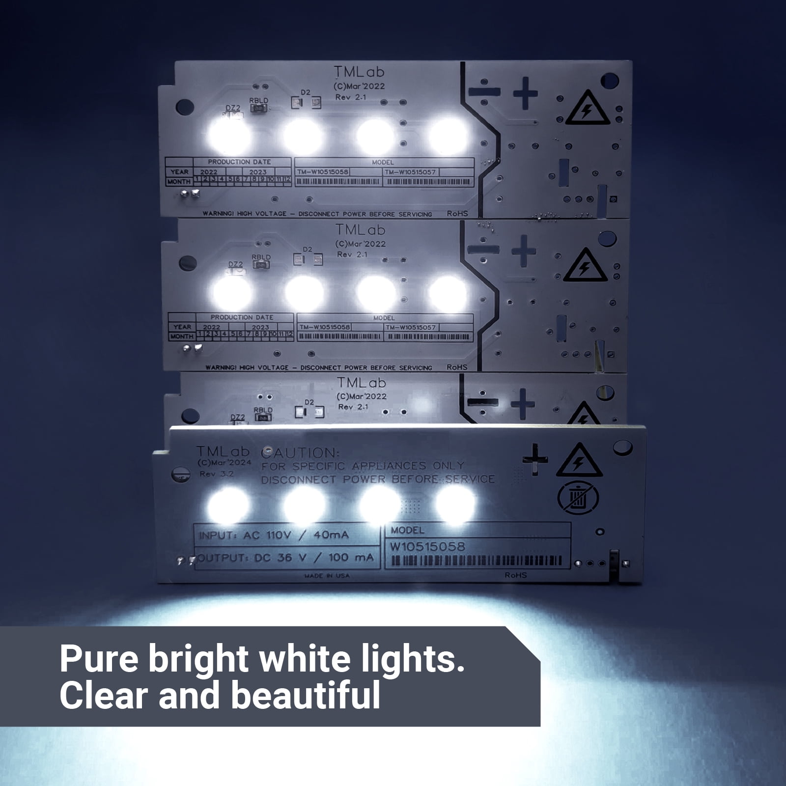 NEW W10515058 and W10515057 Refrigerator Replacement LED Light Kit for Whirlpool Maytag and Kenmore
