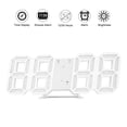 thumbnail image 5 of Digital 3D LED Big Wall Desk Alarm Clock Snooze 12/24 Hours Auto Brightness with temperature USB Battery Red, 5 of 7