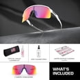 thumbnail image 3 of Oakley OO9463 Sutro Lite Rectangle Shaped Non-Polarized Sunglasses for Men - Includes Official Eyewear Kit - Matte White Frame with Prizm Road Lens, 3 of 7