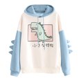 thumbnail image 3 of Sudadera con capucha de dinosaurio estilo Y2K para mujer, sudaderas con capucha con cuernos bonitos, suéteres hawaianos de otoño e invierno, ropa a juego para adolescentes de Halloween, 3 of 5