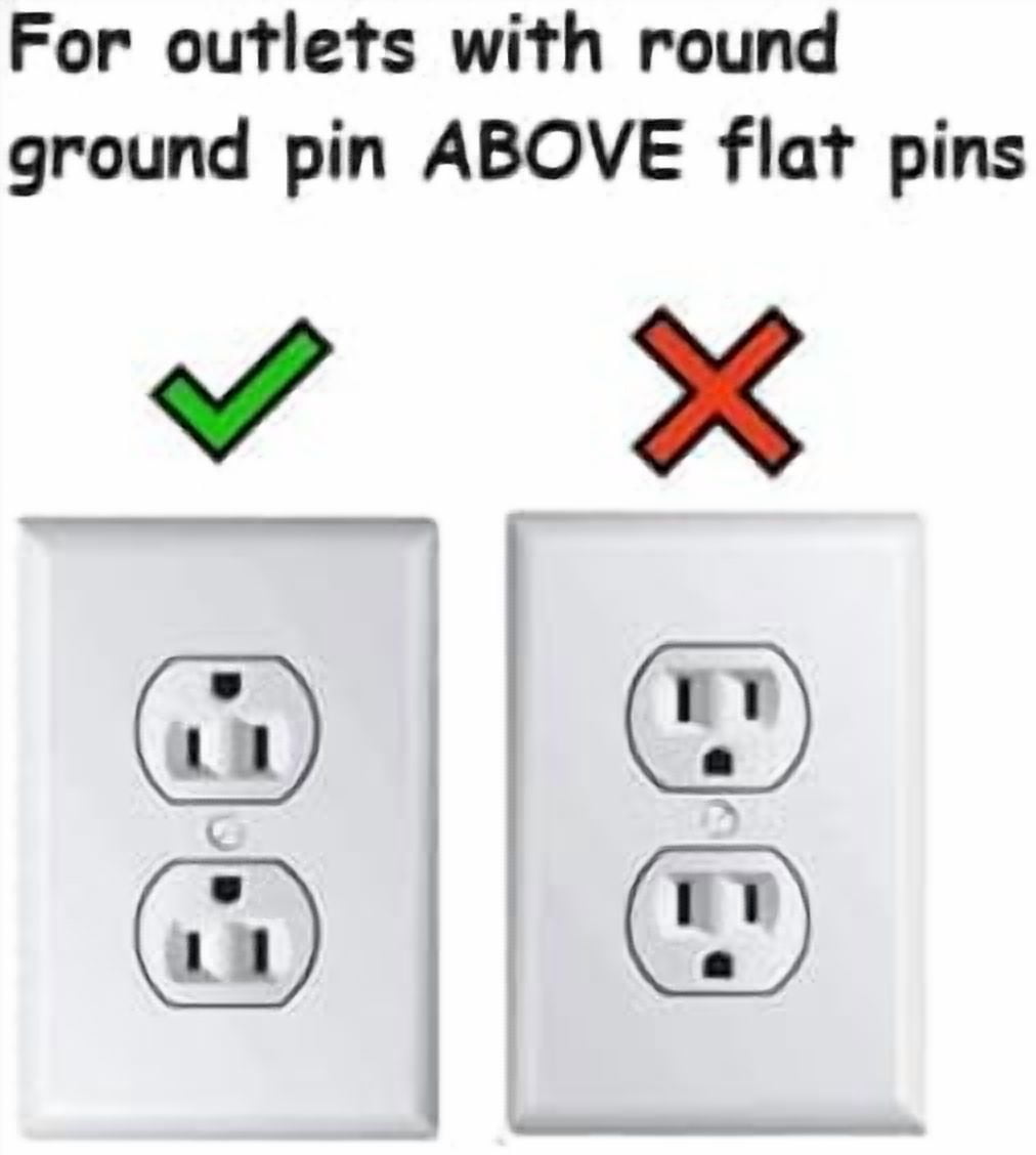 Sleek Socket Inverted Outlet Concealer with 6-Outlet Power Strip, Surge Protector, 6 ft Flat Plug Extension Cord, White
