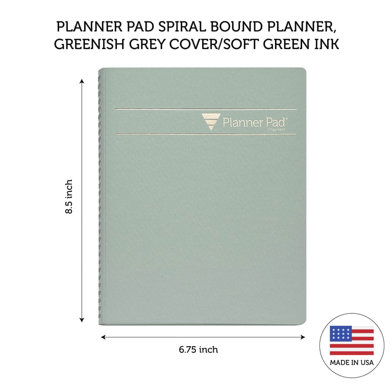 Planner Pad 2025 Loose Leaf Organizer - 8.5x11, 7-Hole, 3-Tier Funnel System, January-December