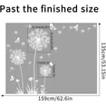 thumbnail image 2 of Farcauo Wall Decals Peel and Stick 2 Set White Dandelion Wall Stickers Large Floral Wall Stickers & Murals Vinyl Wall Art Flower Wall Decals for Living Room Bedroom Bathroom Door Restroom, 2 of 7