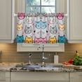thumbnail image 2 of Yayeee Kitchen Curtains Tier Pair Light Filtering 27"x24" Rod Pocket Short Cafe Window Panel, Cute Cat Pattern, 2 of 7