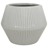 7008875 PLANTER RENA DARK GRY 8"" Trendspot Rena 8 in. D Ceramic Planter Light Gray (Pack of 2)