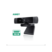 AUKEY 1080P Webcam w/ Dual Noise Reduction Stereo Microphones - Black PC-LM1E