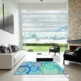 thumbnail image 6 of Ahgly Company Indoor Square Patterned Glacial Blue Ice Blue Area Rugs, 8' Square, 6 of 6