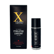 Xdrive The Moment Stimulating Personal Lubricant for Men, Male Enhancing Silicone-Based Lube, Personal Lubricant for Sex - DreamBrands (1.7 fl oz)
