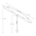 thumbnail image 2 of CorLiving 10ft Large Round, Market Outdoor Patio Umbrella with Side Flaps, Steel Frame and Round Fillable Base, 2 of 9