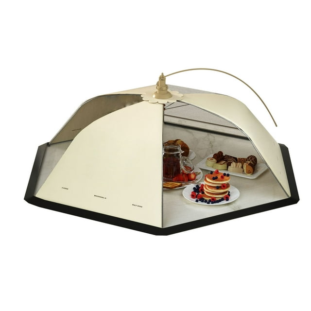 Cubierta de malla para alimentos, plegable y reutilizable, ideal para el verano, camping, picnic, etc.