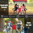 thumbnail image 7 of Barara King Camping Chair, Folding Beach Chair, Portable Folding Camping Canopy Chairs with Cup Holder-Red, 7 of 7