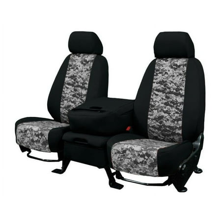 CalTrend Center Buckets Camo Seat Covers for 2004-2009 Dodge Durango - DG392-97KS Urban Insert with Black Trim