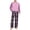 Pink, variant on Naittoop Mens Pajama Set Long Sleeve PJs, Soft Lightweight Sleepwear with Pockets, Comfortable Loungewear for Sleeping