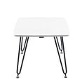 thumbnail image 4 of Retro Coffee Table Wood Top Iron Base Modern Living Room Center Table, 4 of 10