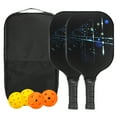 thumbnail image 1 of Uxcell Pickleball Paddles Set, Light Fiberglass Pickleball Set Black Starlight, 1 of 7