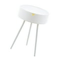 thumbnail image 3 of veasfak Table d'Appoint Ronde Moderne Lisse Petite Table d'Appoint pour Chambre Bureau Déco Maison Blanc, 3 of 9