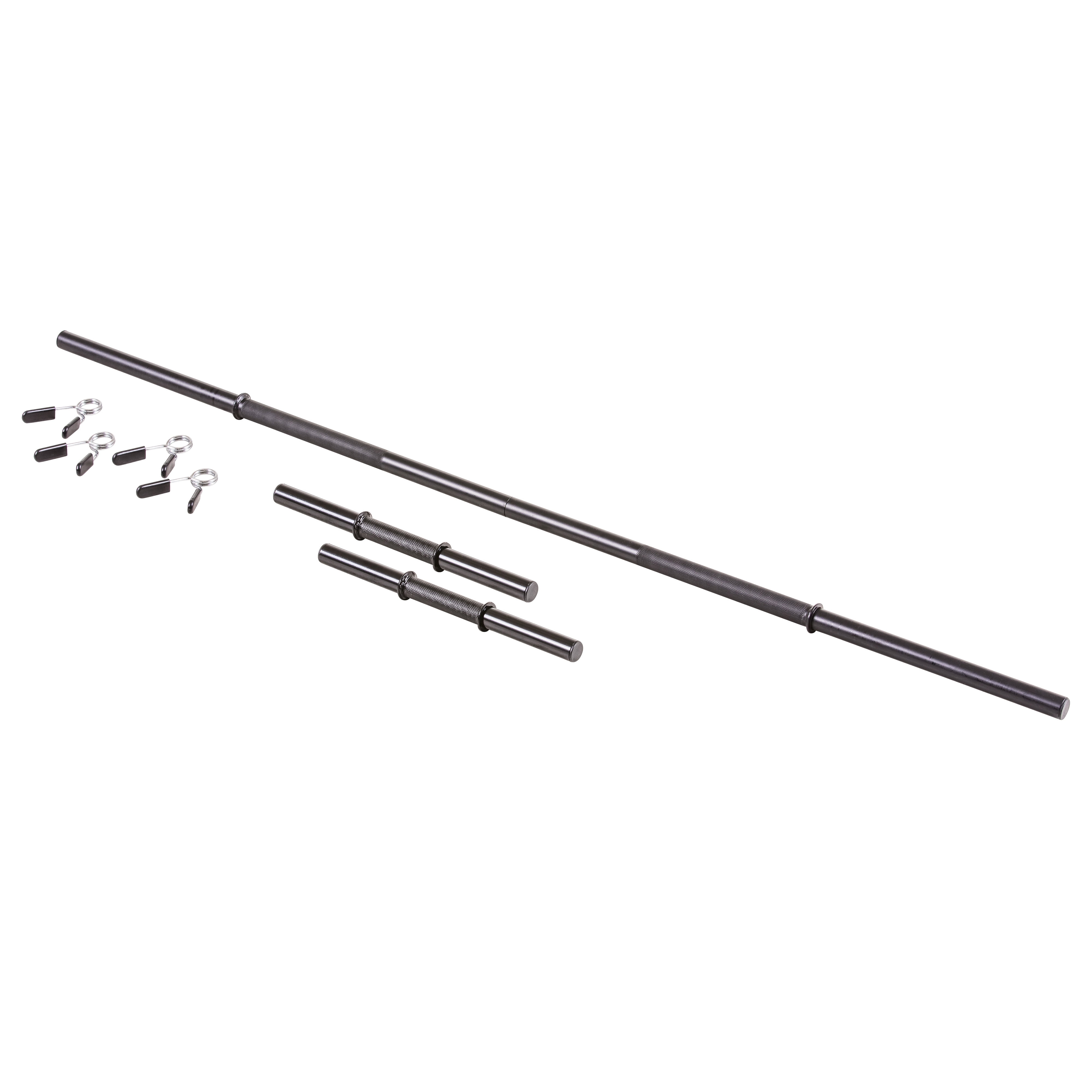 105 lb Barbell and Dumbell Weight Set Featuring Two 20 lb., Four 10 lb. and Four 5 lb. Weights, Two Dumbbell Bars & Full 6-foot Length Bar