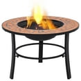 thumbnail image 3 of vidaXL Mosaic Fire Pit Terracotta 26.8" Ceramic, 3 of 7