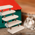 thumbnail image 3 of COMPUKAS 1Set Hamster Steps Wooden Ladder for Small Pets Exercise Boredom Relief Cage Enrichment, 3 of 4