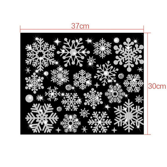 Dengmore Christmas Stickers Snowflake Wall Decal for Window Bedroom Wedding Decor Removable Door Window Sticker Nursery Kids Room Decor, Stick