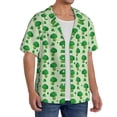thumbnail image 4 of Honeii 's Broccoli 1 for men's short-sleeved button-up collared shirt featuring a pocket, perfect for beach vacations, and travel adventures., 4 of 5