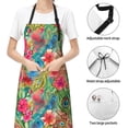 thumbnail image 6 of Naloa Peacock Feathers And Flowers Apron Kitchen Aprons with Pockets for Women Men Chef, 6 of 8