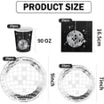 thumbnail image 2 of SHIQI-100PCS Disco Ball Paper Plates and Cutlery Set Party Plates Paper Cups Napkins for Disco Party Decorations 90s Party Decorations for Serving 25 Guests Disco Party Tableware Set, 2 of 4