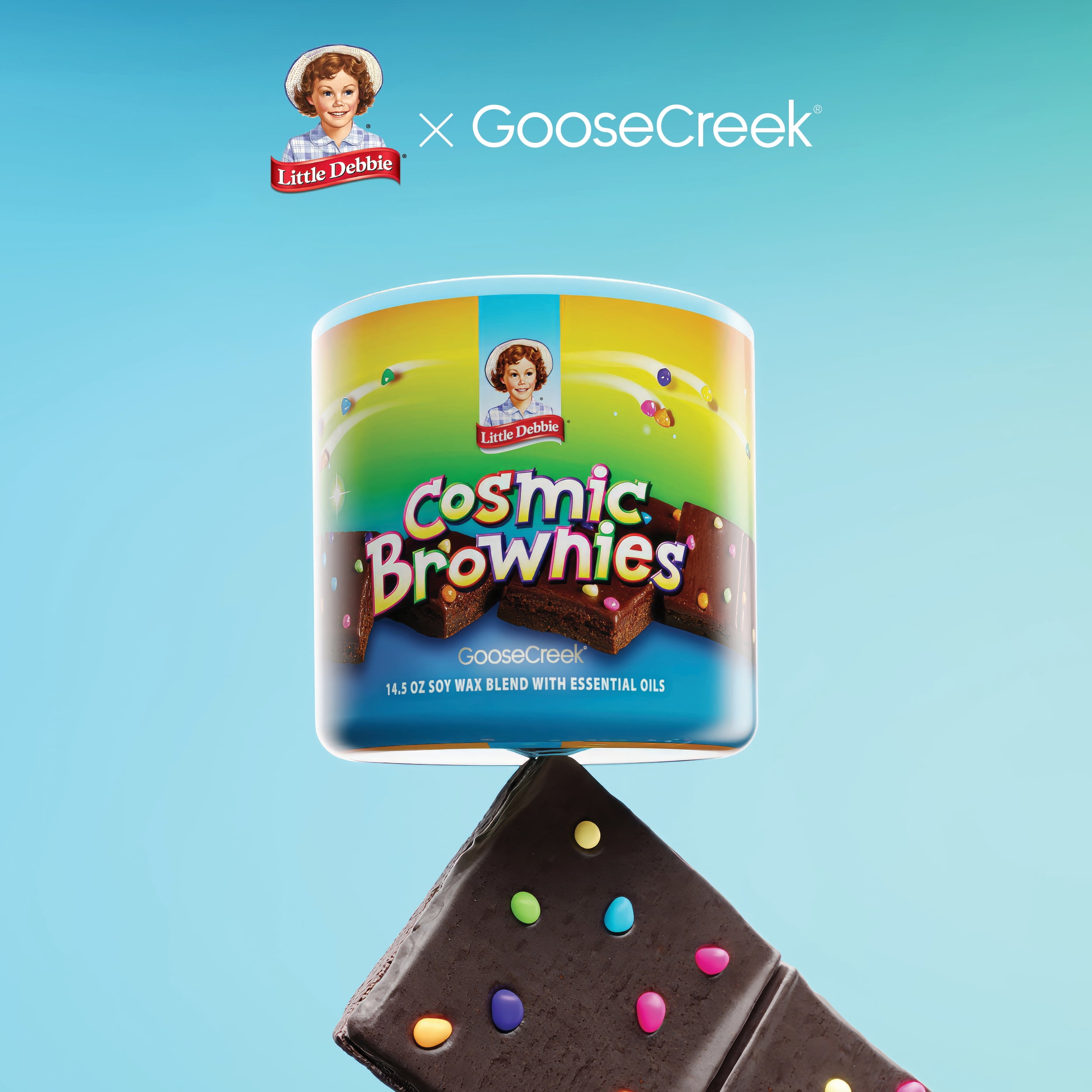(2 pack) Goose Creek 3-Wick Little Debbie Cosmic Brownies Scented Jar Candle, 14.5oz.