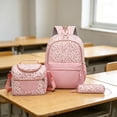 thumbnail image 2 of Spacious Leopard Print 3 Piece Backpack For Students—Large Capacity Lightweight School Daypack With Pencil And Lunch Back To School Backpack, 2 of 4