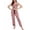 Pink, variant on Gkeoshab Womens Pajama Sets Women's 2026 Summer Ribbed Two Piece Loungewear Heart Print Cami Top & Wide Leg Pants Set Casual Comfortable Outfit