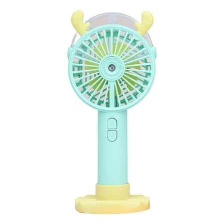 

Handheld Small Fan with Cell Phone Holder Hydrator Spray USB Charging