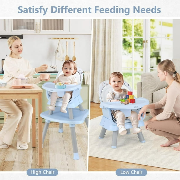 OLAKIDS 8 in 1 Baby High Chair, Convertible Highchair for Babies