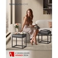 thumbnail image 2 of SONGMICS HOME LUIZ Collection - Ottoman Footstool Rectangle Ottoman Vanity Chair Stool Footrest Reversible Top Side Table Dove Gray, 2 of 6
