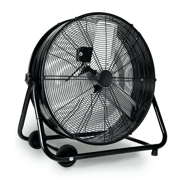 Industrial Fan 24" up to 8800 CFM, High Velocity Fan with 3 Speeds, Heavy Duty Blower Equipped 360° Tilt Air Circulator Recommended Use in Warehouse, Garage, Yard, Black