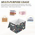 thumbnail image 6 of Yayeee Collapsible Cube Storage Bin with Lid Fabric Closet Decorative Basket with Handles, Floral Raspberry Pattern, 6 of 7