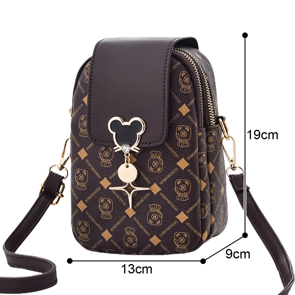 Small Crossbody Bags for Women Leather Shoulder Cellphone Purses  Wallet,Printed coffee，G141647 