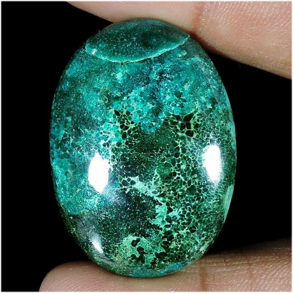 Khushi Gems Decent Natural Azurite Chrysocolla Oval Gemstone, 84.00Cts
