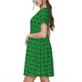 thumbnail image 2 of Daiia Green St. Patrick’s day Print Women's Dresses 2025 Trendy Short sleeve Dresses Casual Baggy Flowy Maxi Sun Dresses, 2 of 6