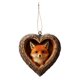 thumbnail image 1 of Adorno navideño con forma de corazón con animales Decoración plana en 2D de animales del bosque en acrílico Colgante del bosque para decorar el árbol de Navidad Regalo para los amantes de los animales, 1 of 7