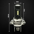 thumbnail image 3 of 2pcs H4 9003 LED Headlight Bulb 60W 1800LM 6000K for High/Low Beam, 3 of 7