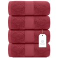 White Classic Luxury Bath Towels Large Pack of 4, Hotel Quality