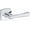Chrome, variant on Baldwin PVWYNSFR003 Wyndcliff Privacy Door Lever Set - Brass