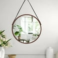 thumbnail image 6 of Wall Mounted Mirror Decorative Farmhouse Circle Rustic Mirror with Hanging Rope for Bathroom Bedroom Living Room Entryway, 6 of 8