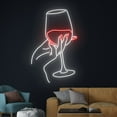 thumbnail image 3 of Handmadetneonsign Wine Glass Girl Hand Neon Light, Wine Glass Lady Hand Neon Sign, Wine Glass, 3 of 5