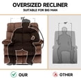thumbnail image 4 of Big and Tall Manual Recliner Chair for Adults, Oversized Recliner for 400LBS, Velvet Recliner for Living Room Brown, 4 of 9